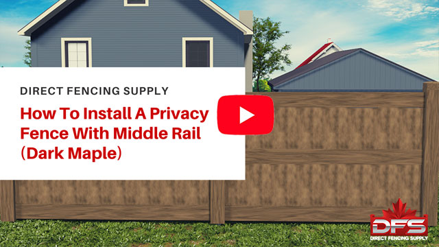 Dark Maple Privacy Vinyl Fence Installation YouTube Thumbnail
