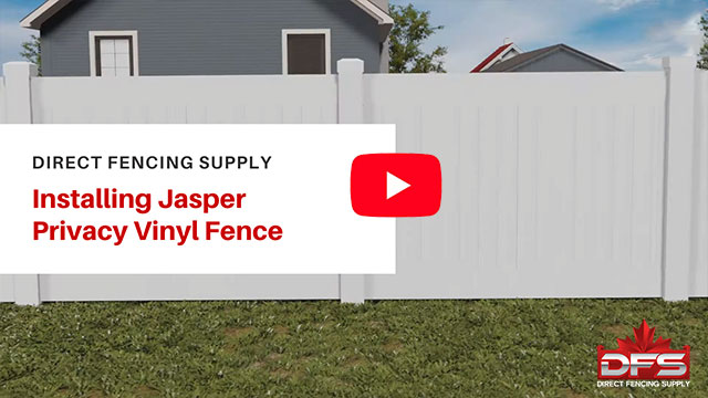 Jasper Privacy Vinyl Fence Installation YouTube Thumbnail